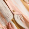 0–36 miesięcy | komplet z bluzką w paski z falbaną i spodniami