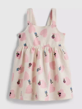 0–36 miesięcy | Sukienka z teksturowanego materiału z postaciami Minnie Mouse i Daisy Duck z Disney’a