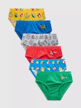1,5–10 lat | 6 szt. majtek z motywami Super Mario