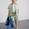 1,5–12 lat | Komplet koszuli w kratkę i szortów Stacey Solomon
