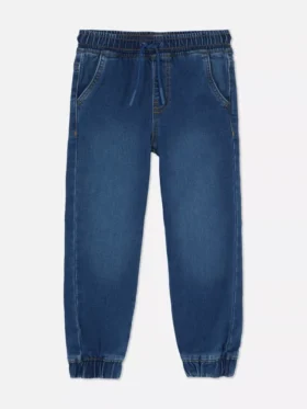 1,5–7 lat | jeansy typu sweatpants z podwiniętymi nogawkami
