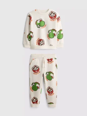 1,5–8 lat | Komplet bluza i Spodnie Dresowe z motywem Super Mario World