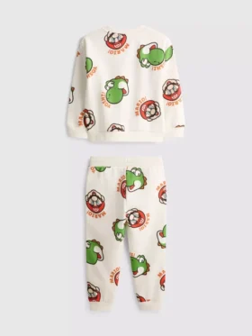 1,5–8 lat | Komplet bluza i Spodnie Dresowe z motywem Super Mario World