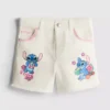 1,5–8 lat | szorty dżinsowe Disney’s Stitch z kontrastowymi szwami