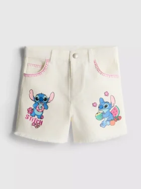 1,5–8 lat | szorty dżinsowe Disney’s Stitch z kontrastowymi szwami