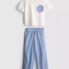 1,5–9 lat | komplet z koszulką z falbanami i spodniami