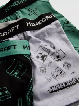 3–15 lat | 3-pak szortów z motywem Minecraft