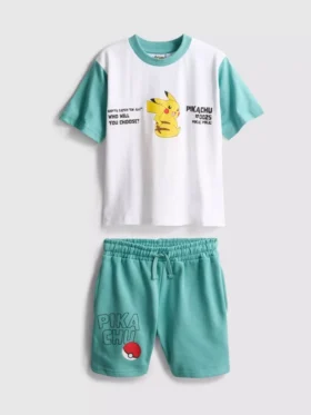 3–9 lat | komplet koszulka i szorty z motywem Pokémonów