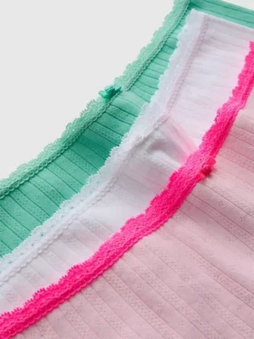 3-pak mini szortów typu boy shorts z wzorem pointelle