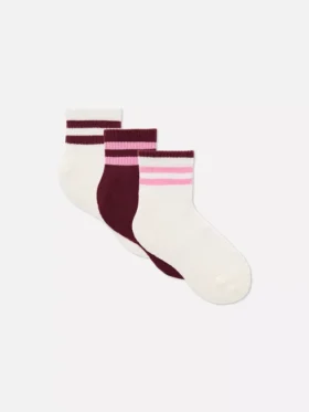 3-pak skarpetek do kostek w stylu colorblock