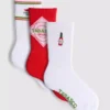 3 pary skarpetek w kolorze tabasco