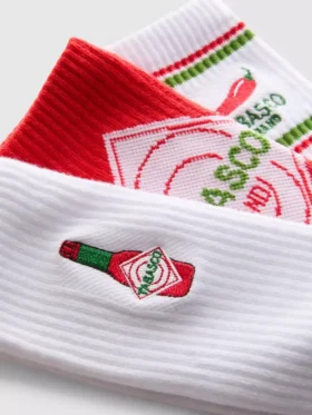 3 pary skarpetek w kolorze tabasco