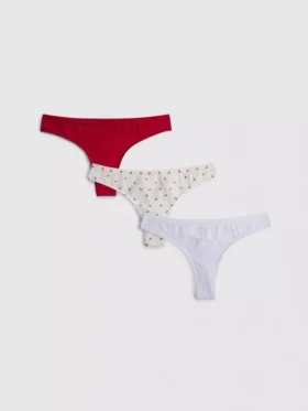3 szt. bezszwowych stringów