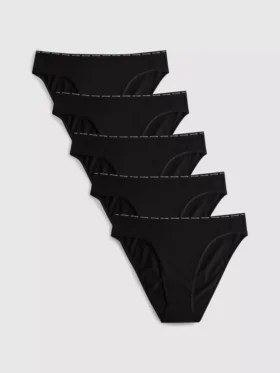 5-pak bikini z dużą zawartością bawełny