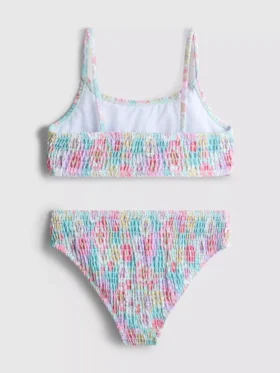 7–15 lat | bikini w kwiaty z marszczeniami