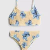 7–15 lat | bikini z marszczonym nadrukiem