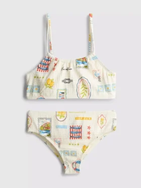 7–15 lat | bikini z nadrukiem pocztówkowym