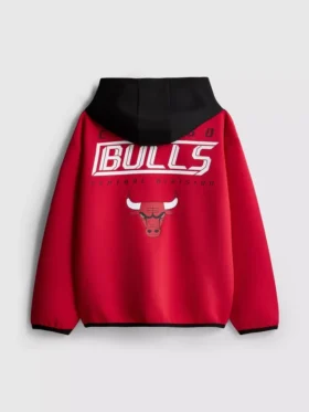 7–15 lat | Bluza z kapturem i zamkiem błyskawicznym NBA Chicago Bulls