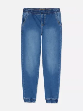 7–15 lat | jeansy typu sweatpants z podwiniętymi nogawkami