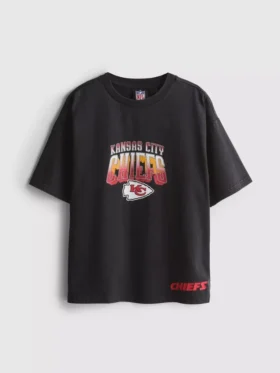 7–15 lat | Koszulka NFL Kansas City Chiefs z efektem sprania kwasem