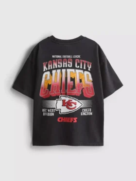7–15 lat | Koszulka NFL Kansas City Chiefs z efektem sprania kwasem