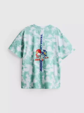 7–15 lat | Koszulka z nadrukiem „Sonic the Hedgehog” w stylu tie-dye