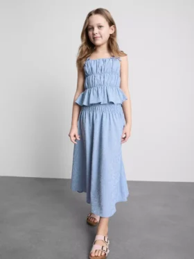 7–15 lat | spódnica midi w kratkę gingham