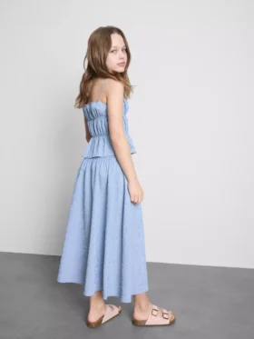 7–15 lat | spódnica midi w kratkę gingham
