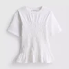 7–15 lat | T-shirt z marszczonym peplum