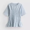 7–15 lat | T-shirt z marszczonym peplum