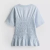 7–15 lat | T-shirt z marszczonym peplum