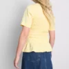 7–15 lat | T-shirt z marszczonym peplum