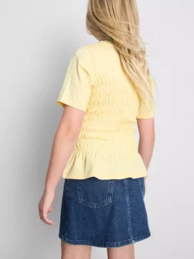 7–15 lat | T-shirt z marszczonym peplum