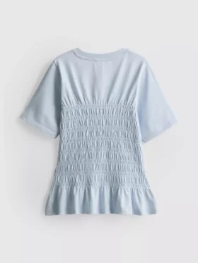 7–15 lat | T-shirt z marszczonym peplum