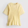 7–15 lat | T-shirt z marszczonym peplum