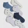 7-pak skarpetki do Sneakersów w drobny wzór