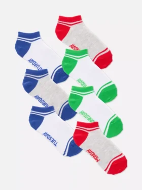 7-pak skarpetki do sneakerów z motywami dni tygodnia