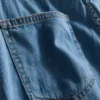 Asymetryczna spódniczka-szorty z bawełnianego denimu