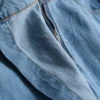 Asymetryczna spódniczka-szorty z bawełnianego denimu