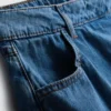 Asymetryczna spódniczka-szorty z bawełnianego denimu