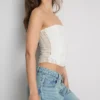 Bandeau z koronki z mieszanki bawełny