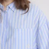 Bawełniana koszula piżamowa w paski w stylu oxford