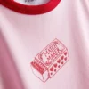 Bawełniana koszulka dziecięca z nadrukiem i ściągaczem