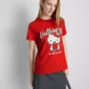 Bawełniana koszulka Hello Kitty z nadrukiem truskawek w luźnym kroju