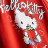 Bawełniana koszulka Hello Kitty z nadrukiem truskawek w luźnym kroju