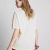 Bawełniana koszulka oversize w stylu retro