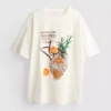 Bawełniana koszulka oversize w stylu retro