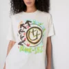 Bawełniana koszulka z logo Blink 182 o luźnym kroju