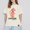 Bawełniana koszulka z okrągłym dekoltem Campari