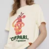 Bawełniana koszulka z okrągłym dekoltem Campari